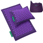 Tapis d'acupression, coussin et sac violet Ayurcomfort - Tapis Champ de Fleurs