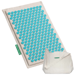 Tapis d'acupression Naturel/Turquoise avec Sac Ayurcomfort