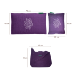 Tapis d'acupression, coussin et sac violet Ayurcomfort - Tapis Champ de Fleurs – Image 7