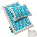 Tapis Champ de Fleurs Ayurcomfort - Tapis et coussin et sac d'acupression Naturel Turquoise