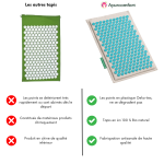 Tapis et coussin d'acupression Naturel Turquoise - Tapis Champ de Fleurs – Image 3