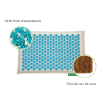 Tapis d'acupression Naturel/Turquoise avec Sac Ayurcomfort – Image 3