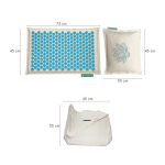 Tapis Champ de Fleurs Ayurcomfort - Tapis et coussin et sac d'acupression Naturel Turquoise – Image 5
