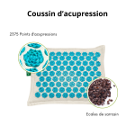 Tapis et coussin d'acupression Naturel Turquoise - Tapis Champ de Fleurs – Image 7