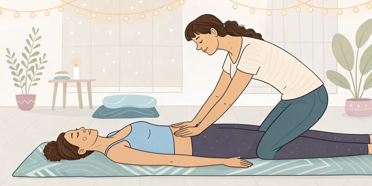 femme allong e en savasana posture du cadavre p