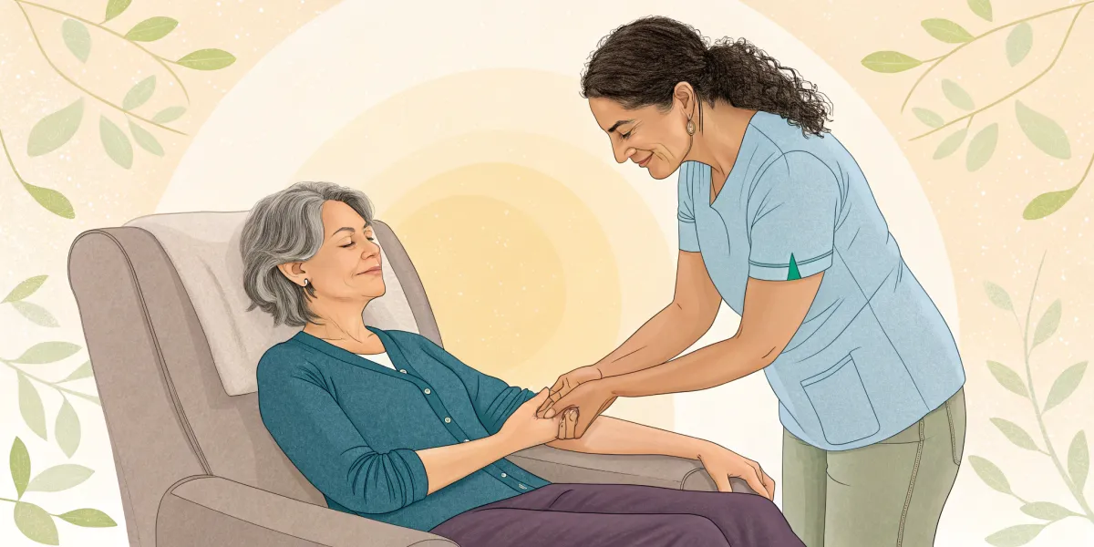 illustration m dicale apaisante montrant une femme