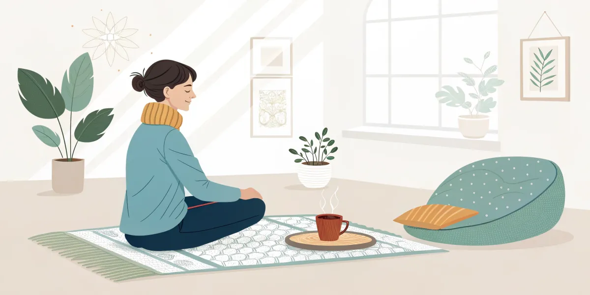 llustration d une routine bien tre la maison